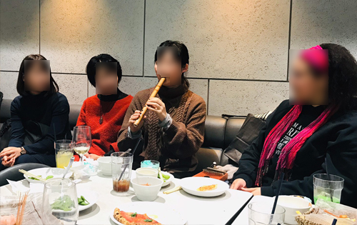 和楽器クリスマス会 サンタが街にやってくる ケーナ